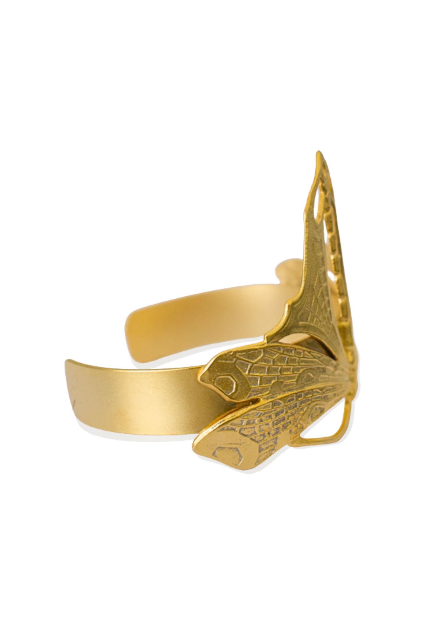 Dragonfly Cuff Bracelet in Gold