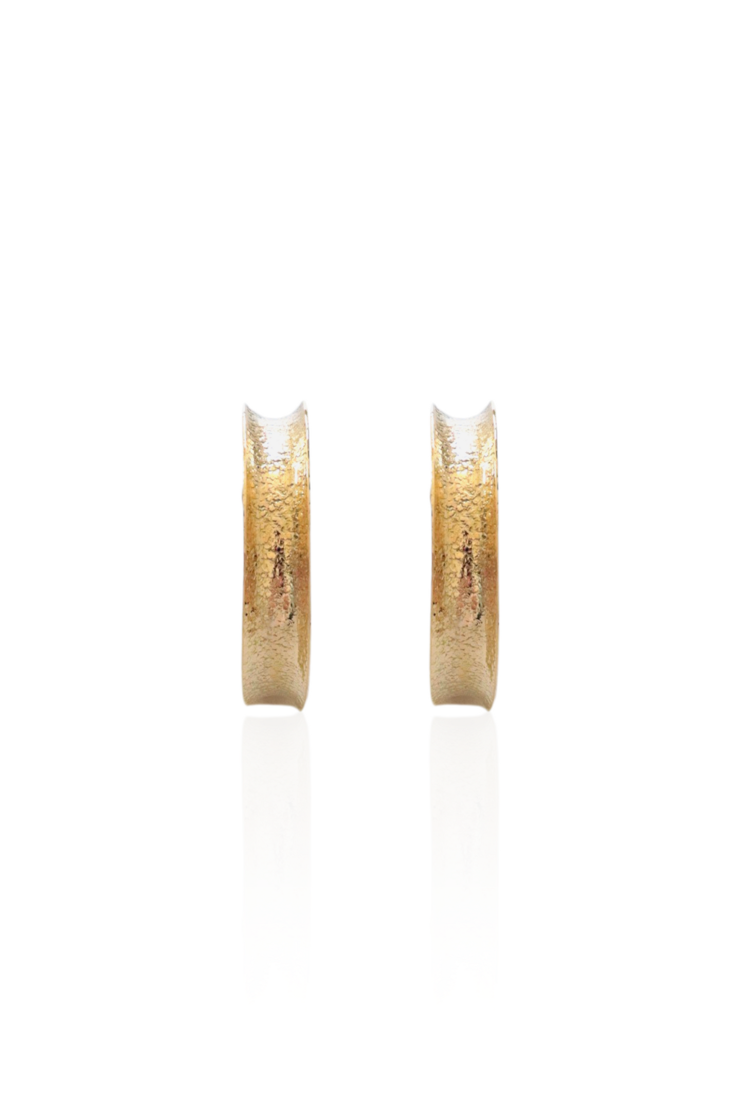 Large Hammered Hoop Earrings