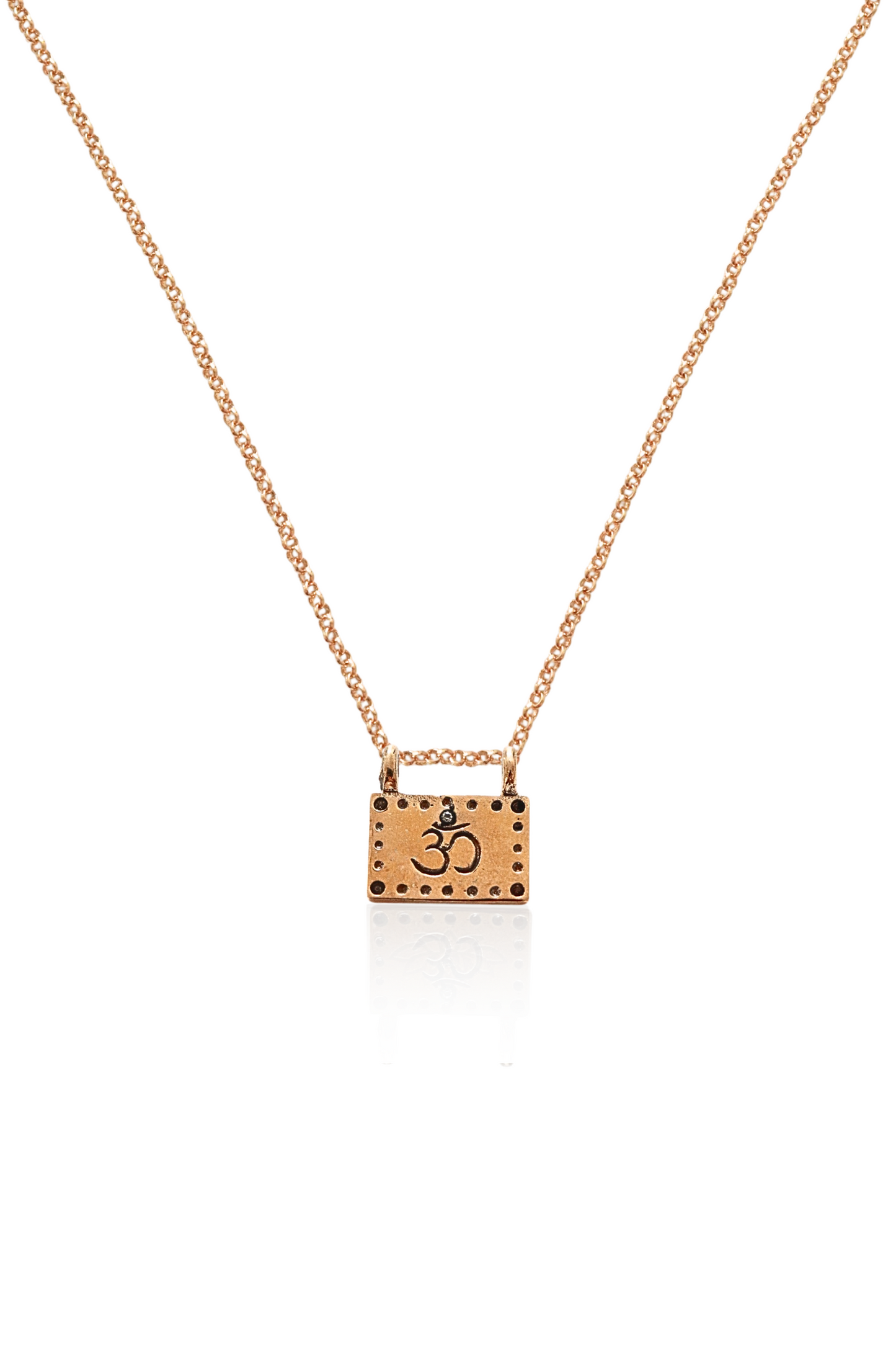 Lotus and Ohm Square Necklace