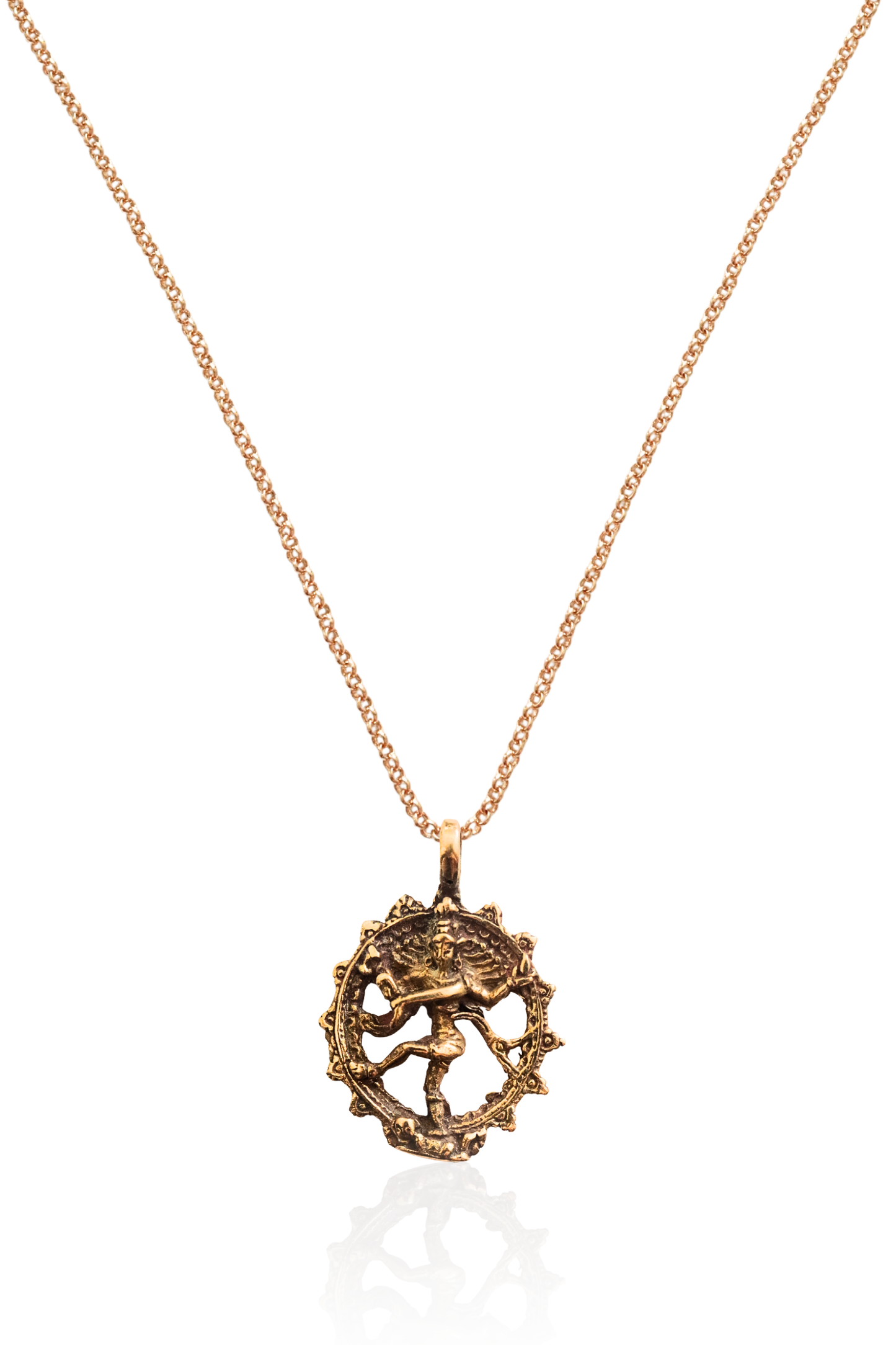 Dancing Shiva Necklace in Gold