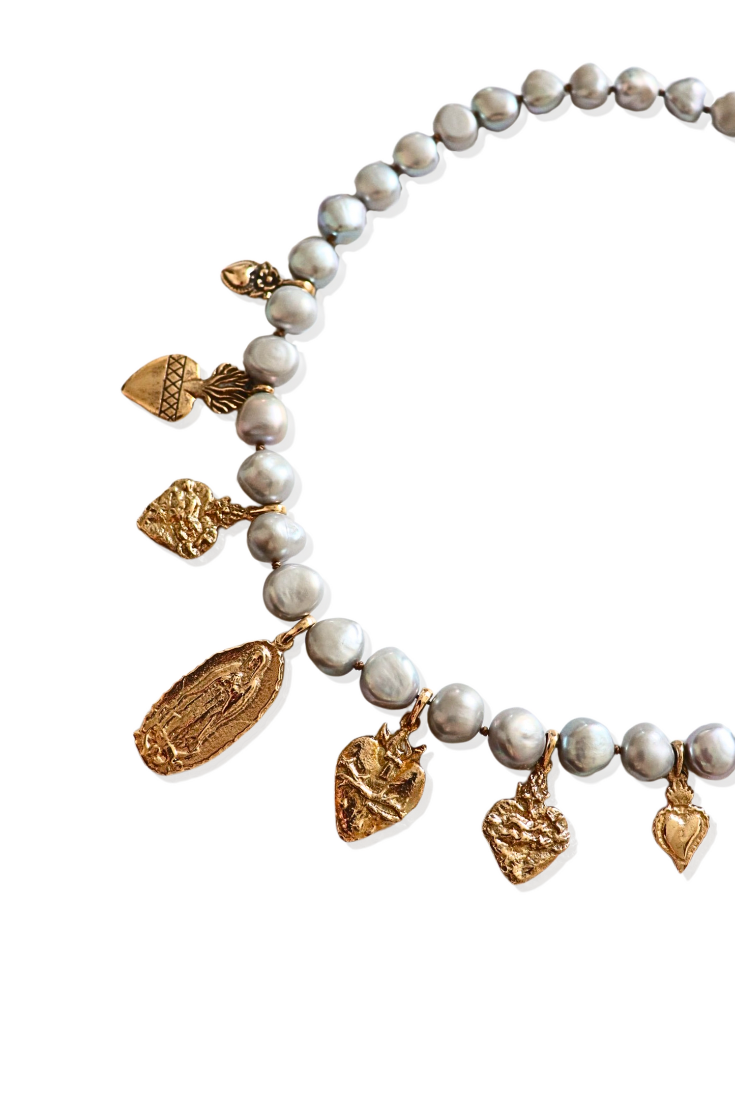 Virgin of Guadalupe Pearl Necklace