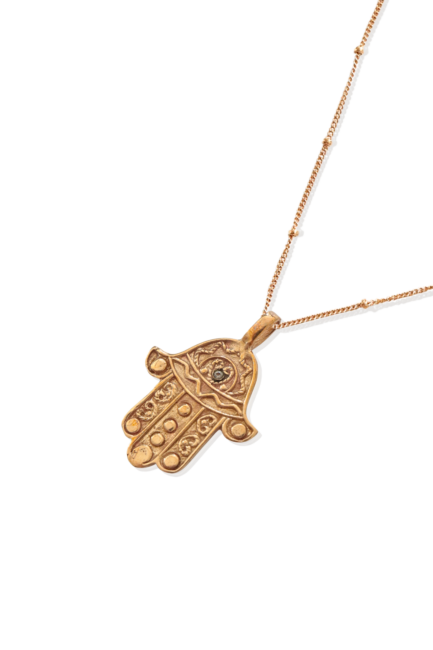 Hamsa Necklace in Gold