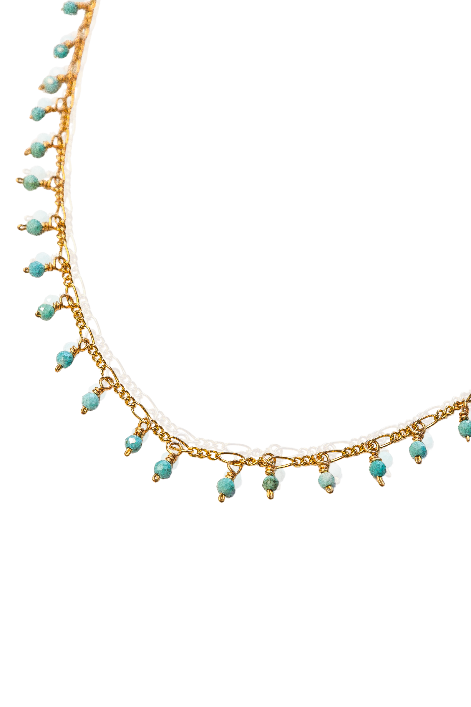ADITA GOLD 14K Gold Turquoise Necklace - 14K Solid Yellow Gold India | Ubuy