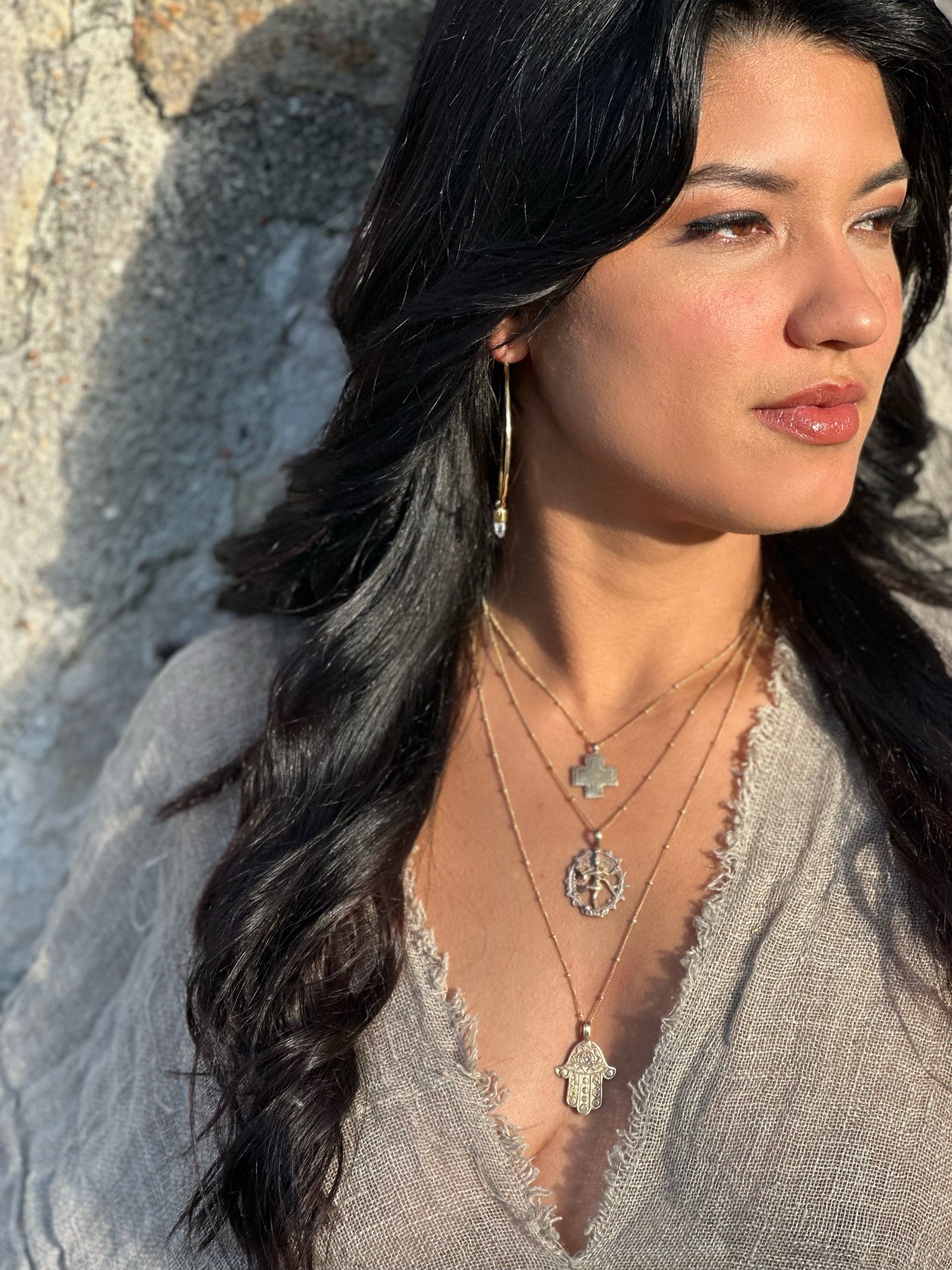 Dancing Shiva Necklace in Gold