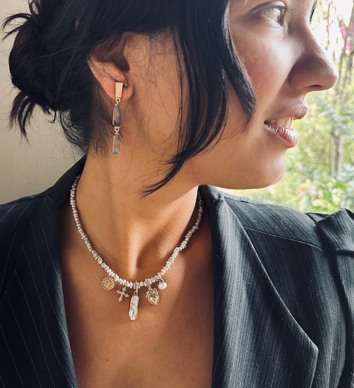 Crystal Quartz Drop Earrings