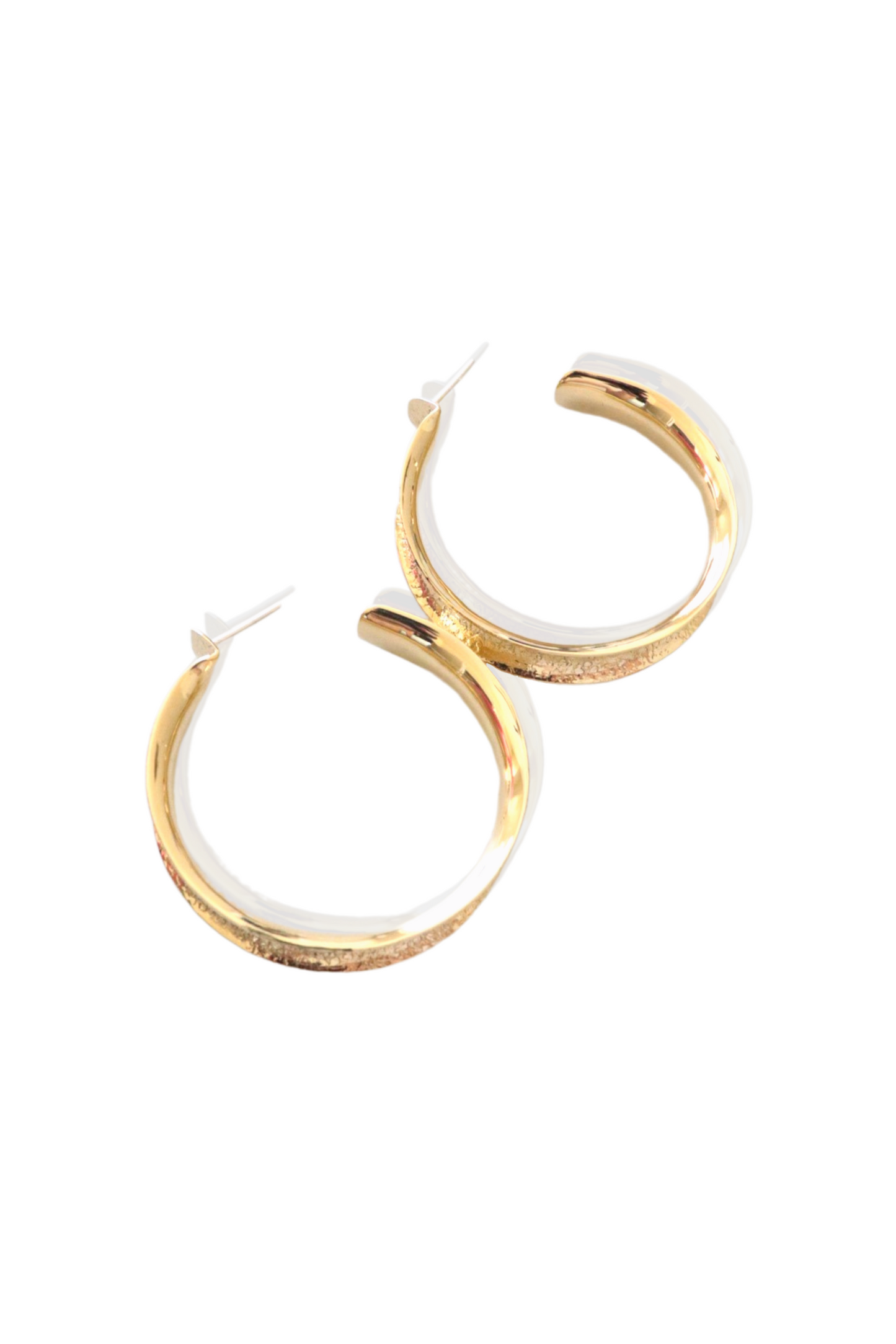 Large Hammered Hoop Earrings