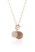Two-Tone Double Coin Necklace