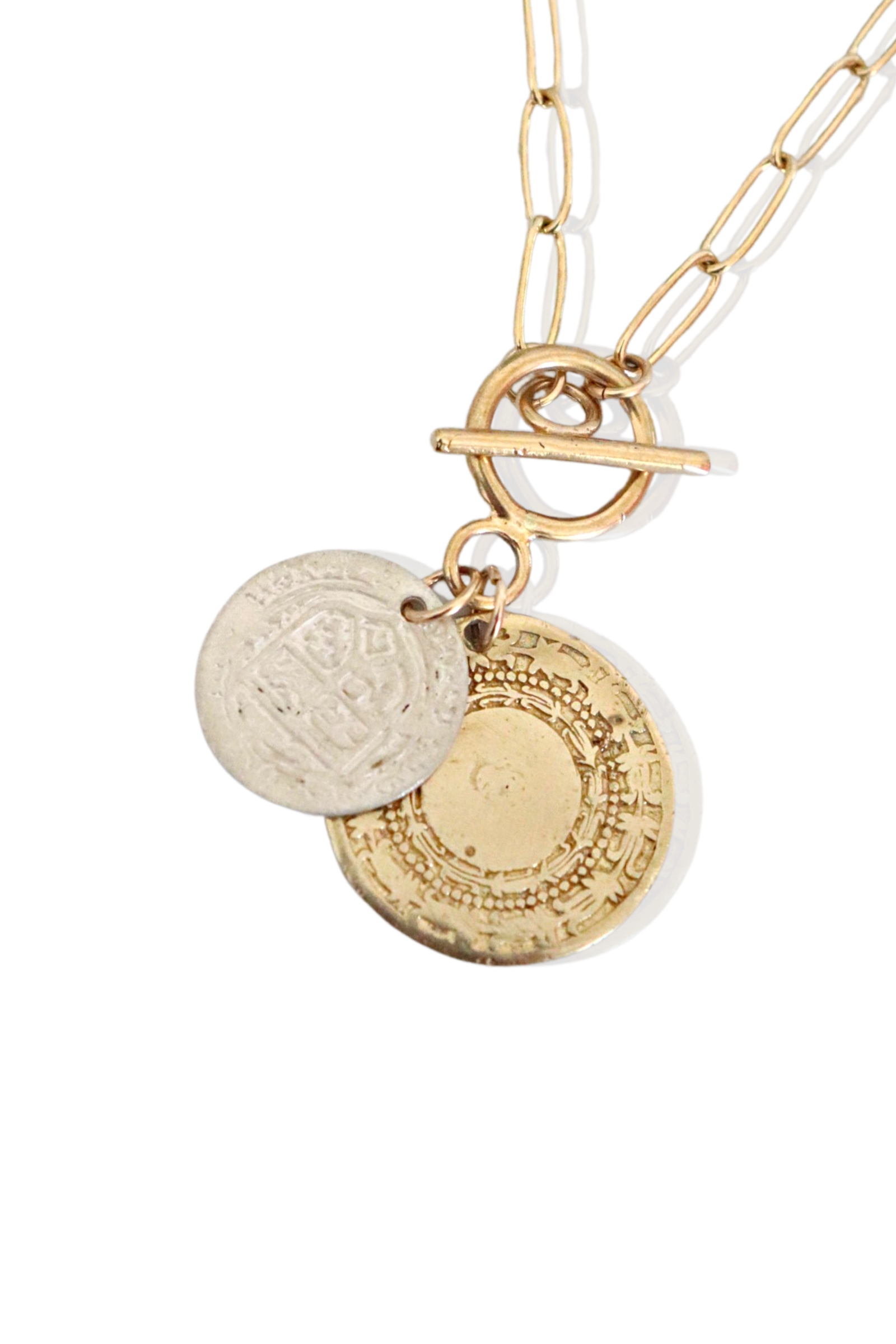 Classics 77 elemental double coin necklace in silver | ASOS