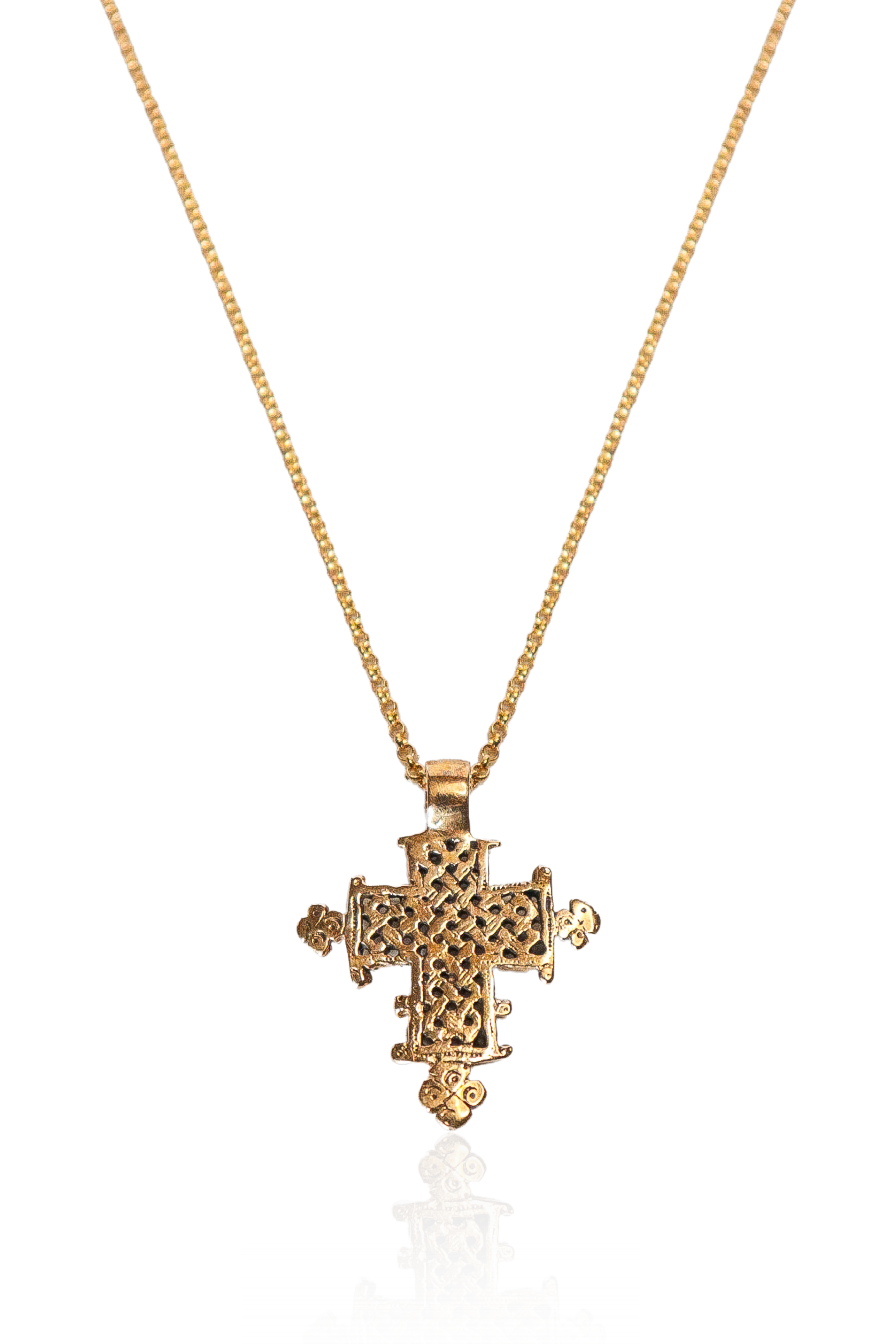 Real gold ethiopian cross pendant deals