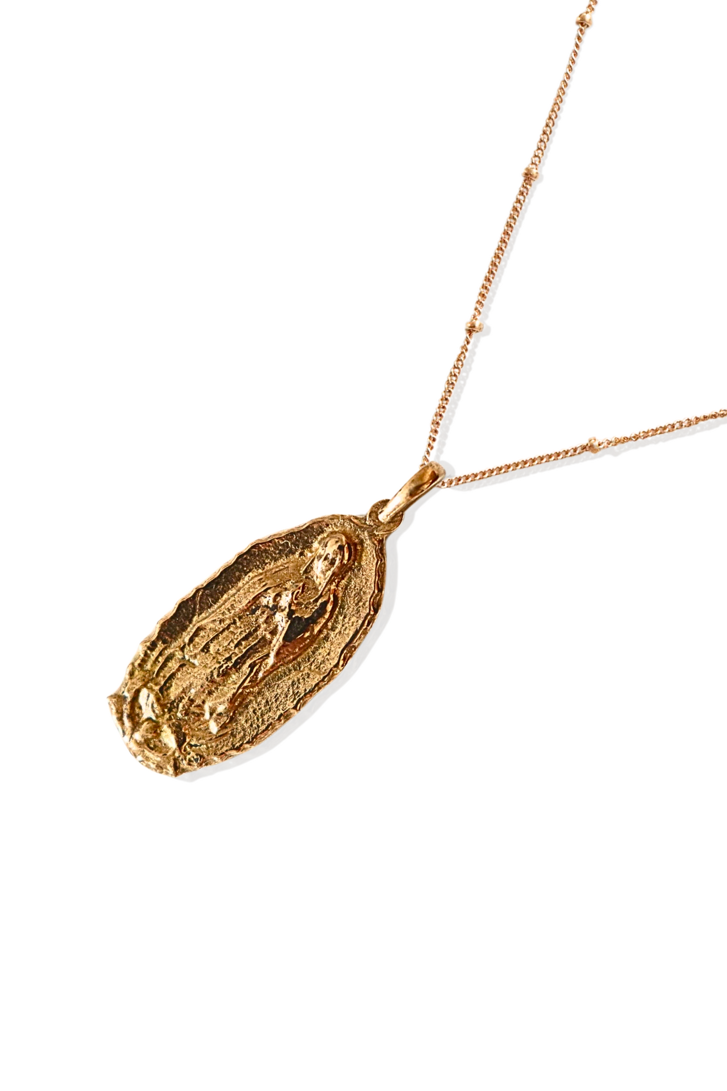 Virgin of Guadalupe Oval Medallion Necklace