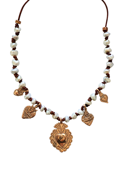 Eternal Hearts Pearl Necklace