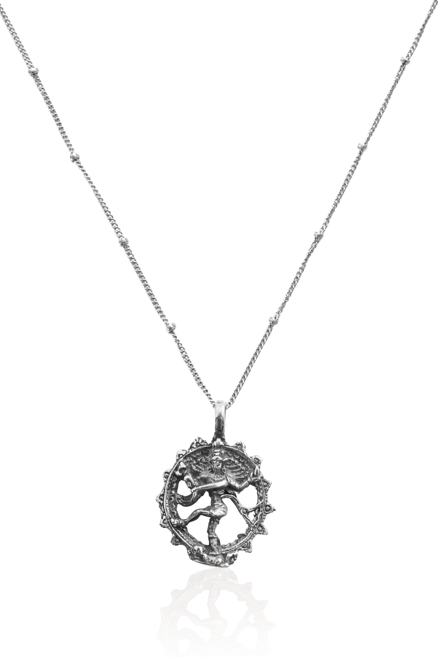 Dancing Shiva Necklace in Silver