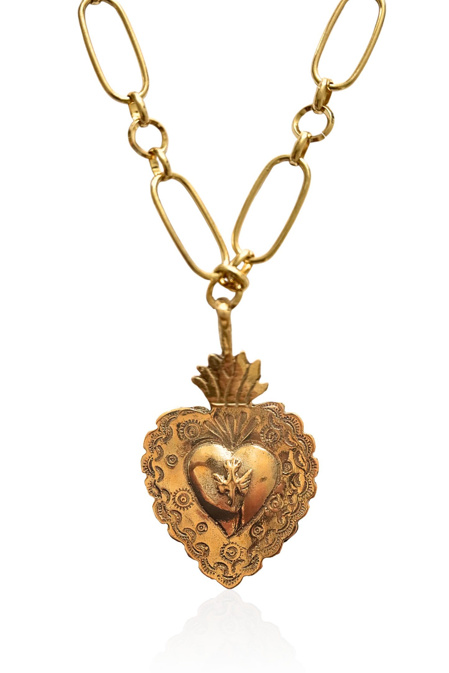 Divine Dove Sacred Heart Necklace