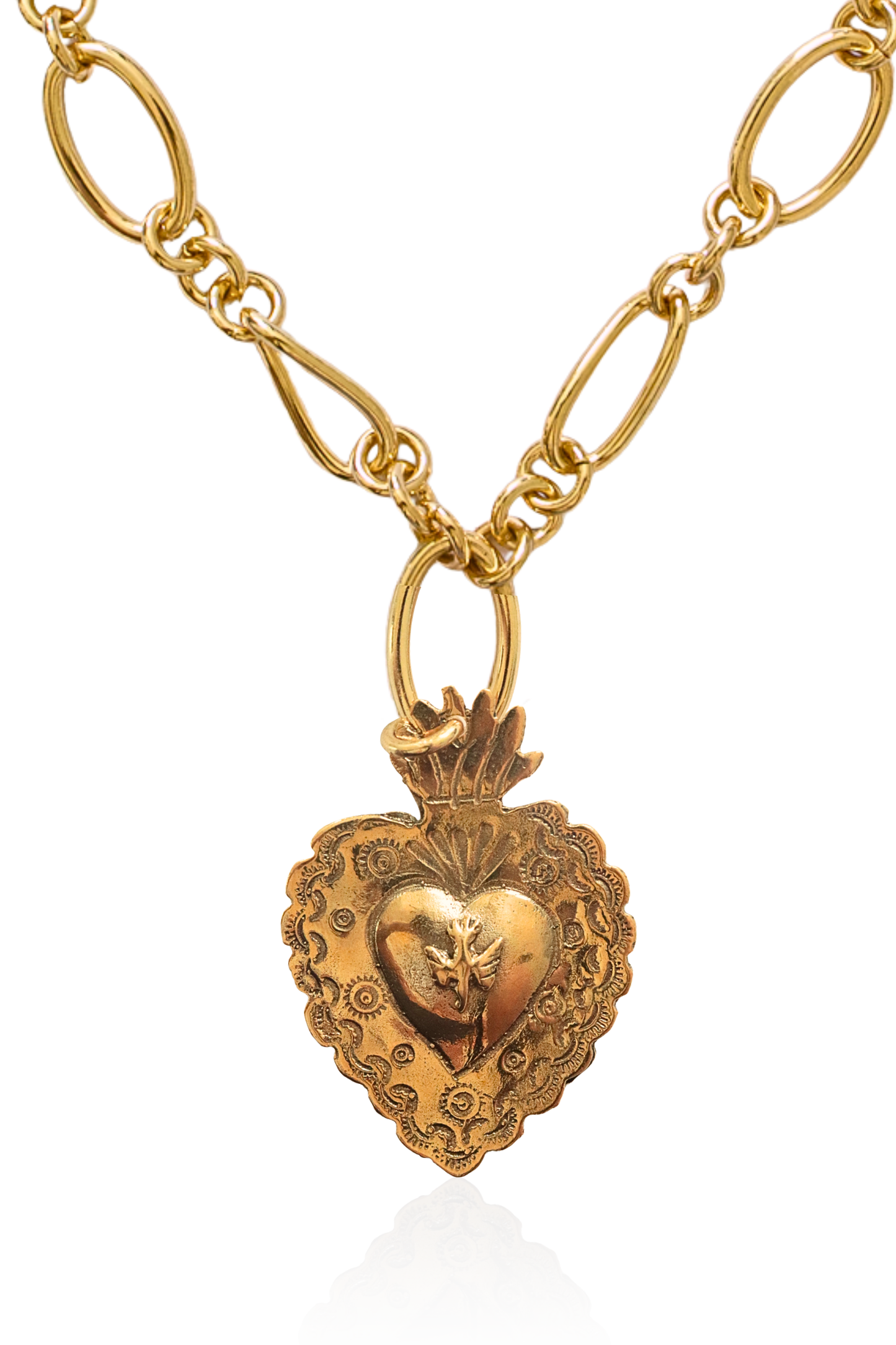 Divine Dove Sacred Heart Necklace