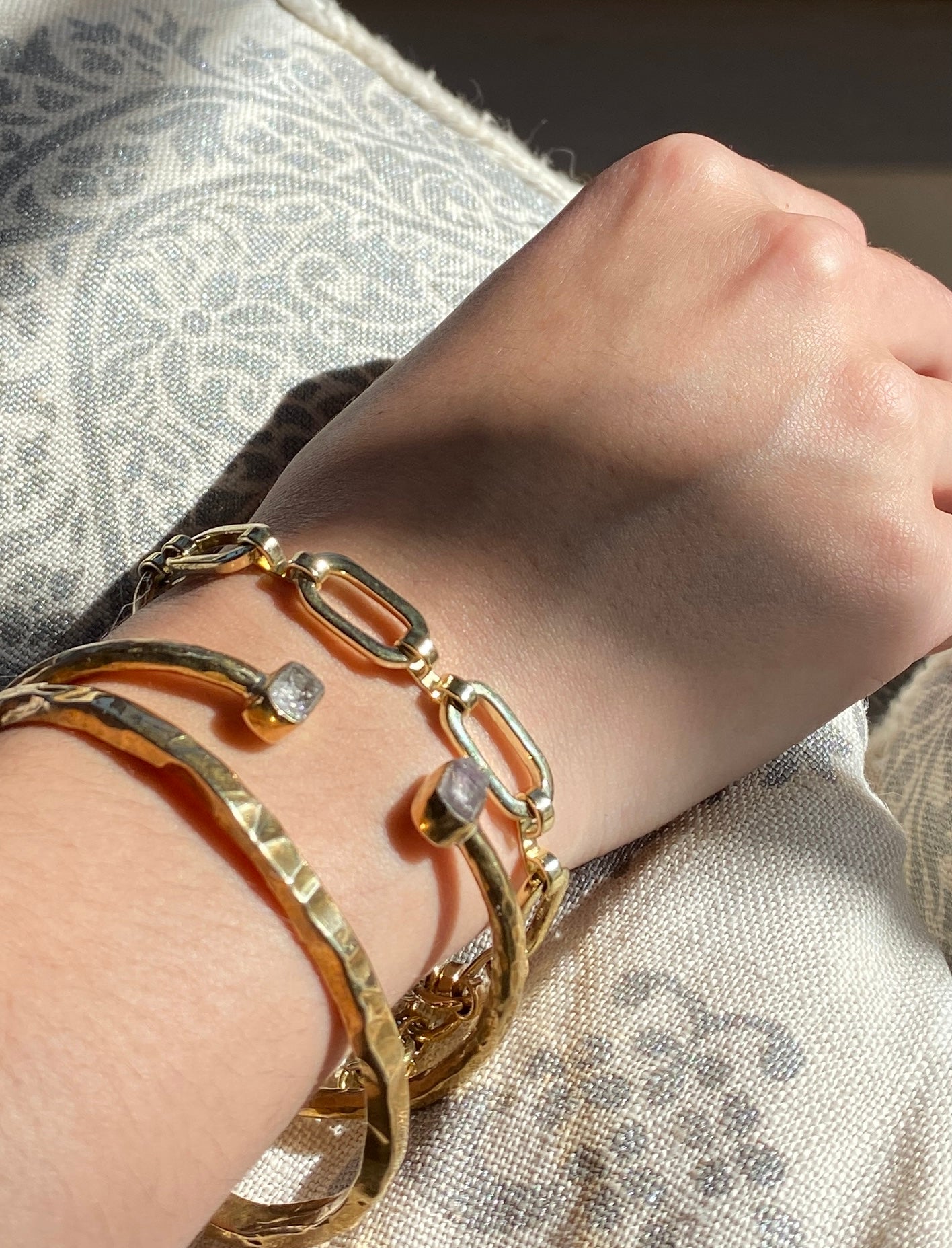 Crystal Quartz Bangle Bracelet