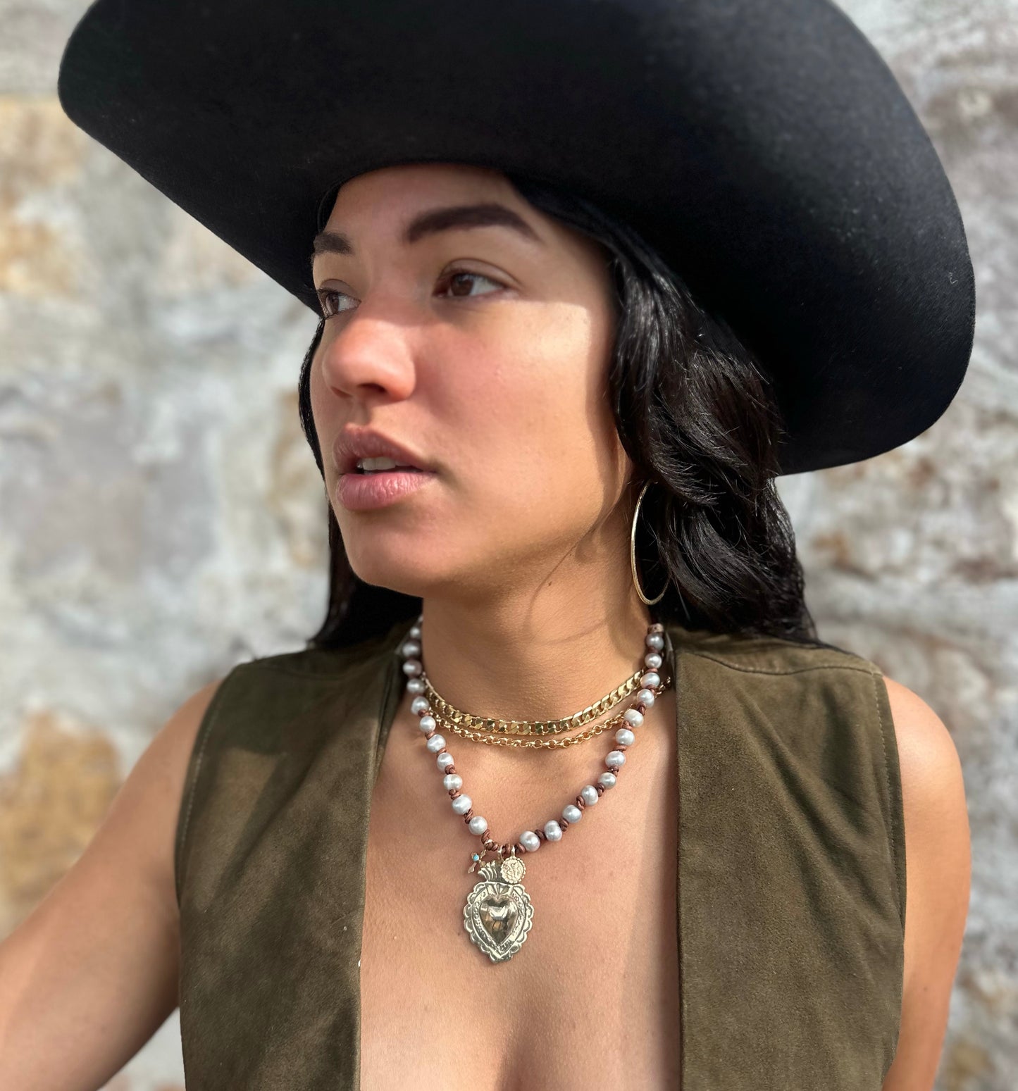Sacred Trio Pearl Necklace