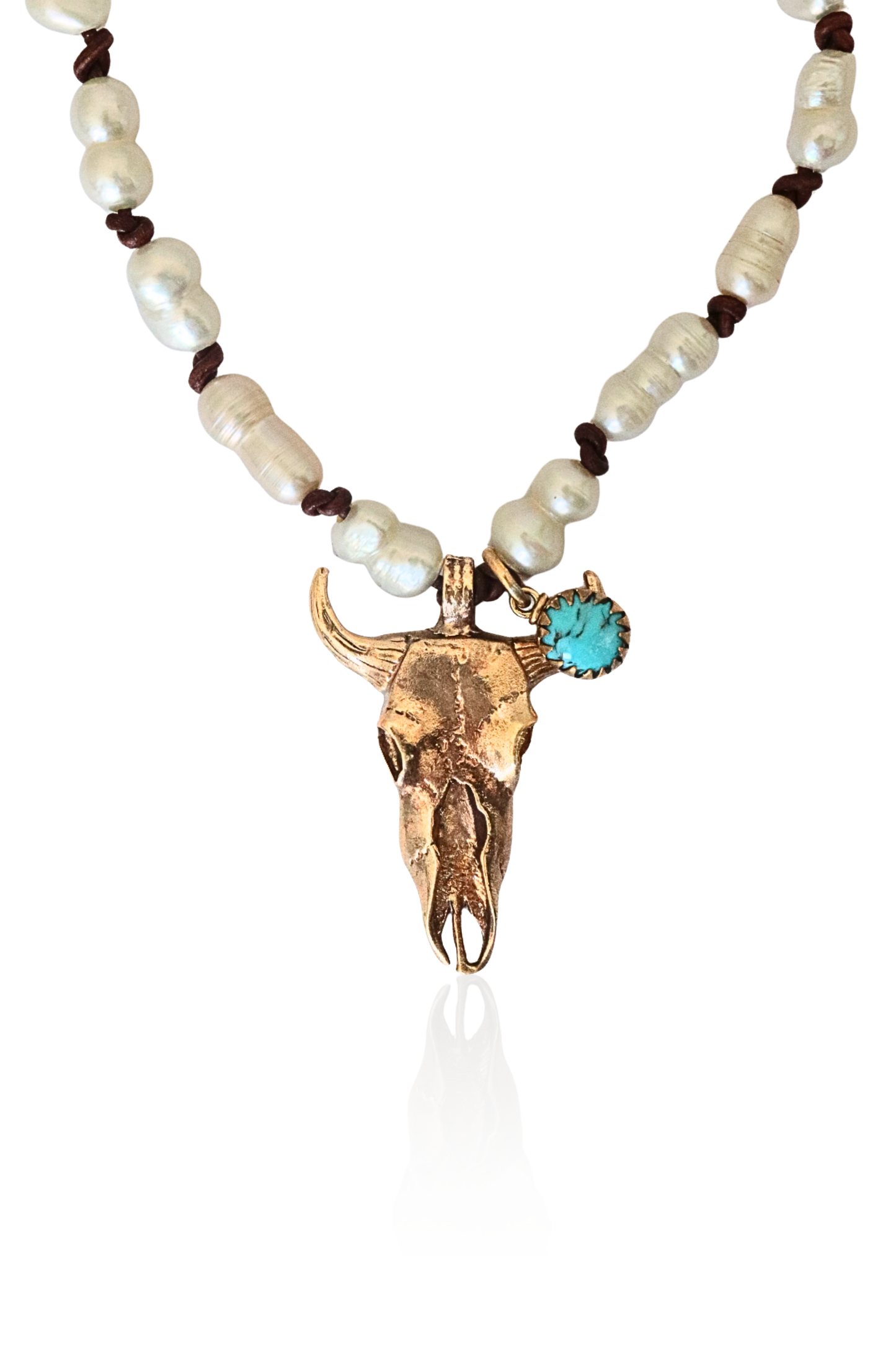 Southern Pearl Longhorn Necklace