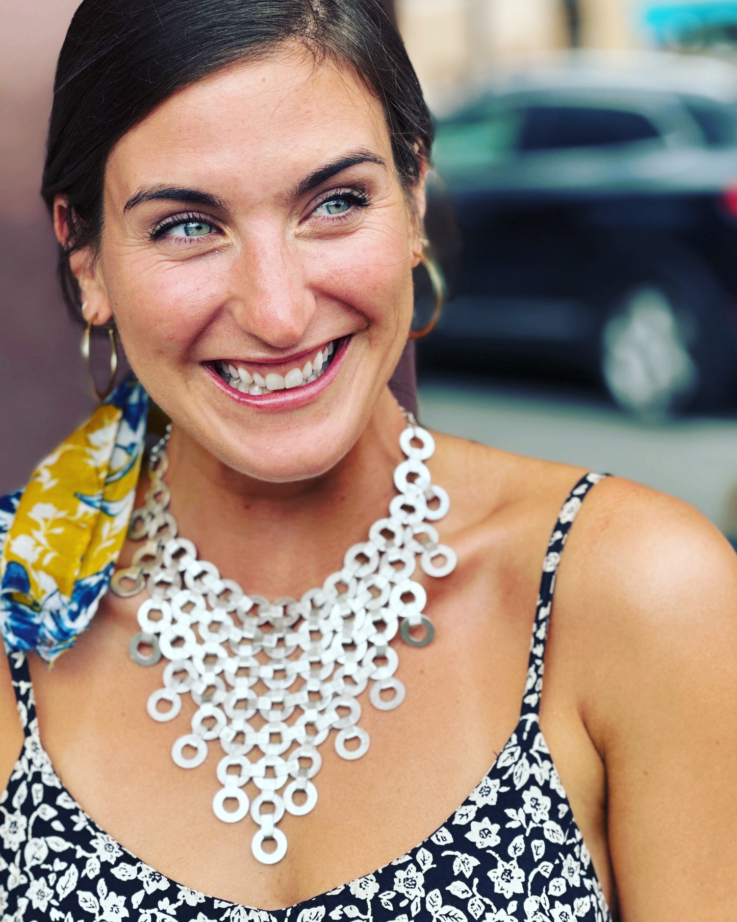 Multi Circle Triangle Necklace