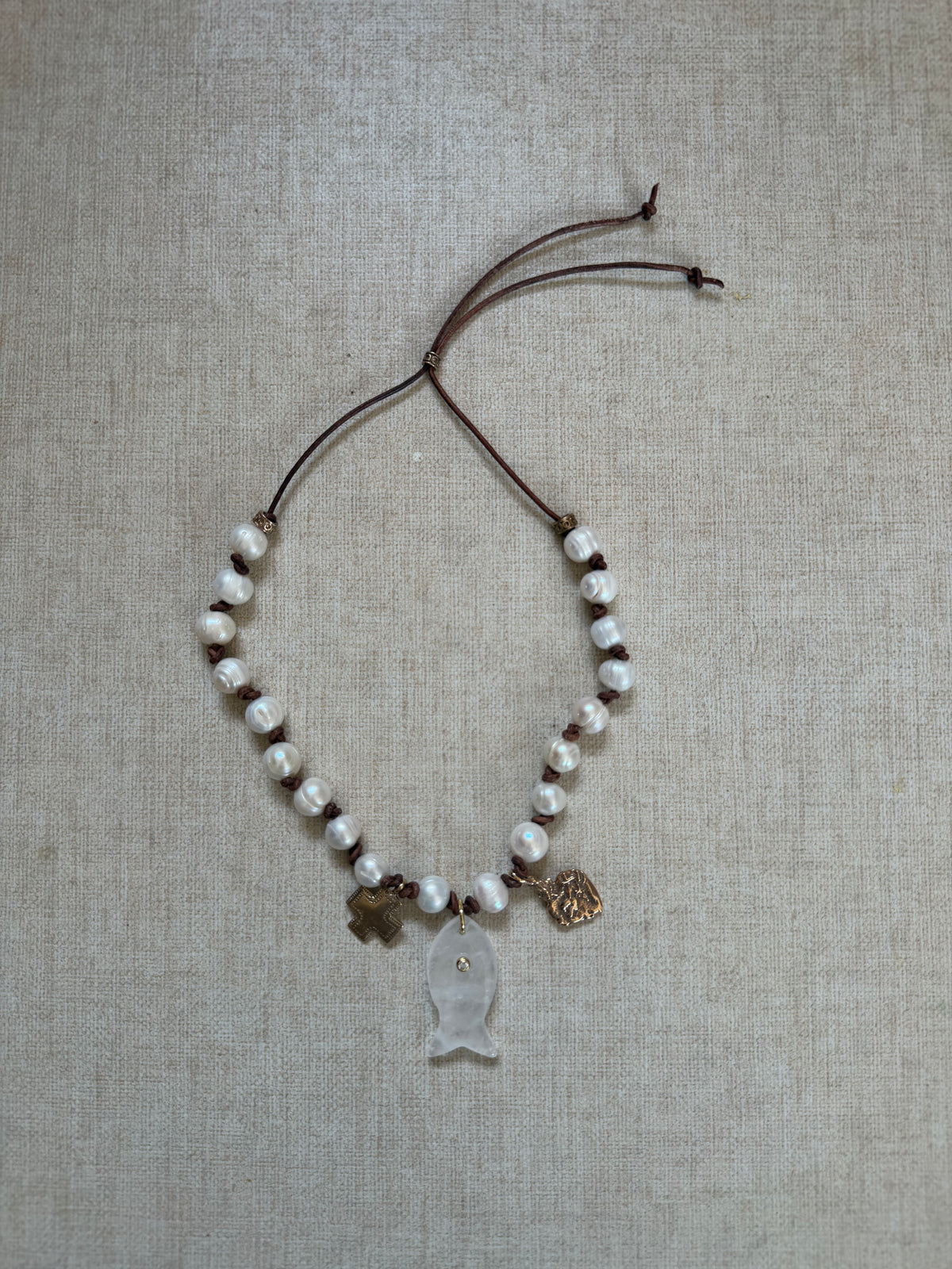 Trio Fish Pendant with Pearls