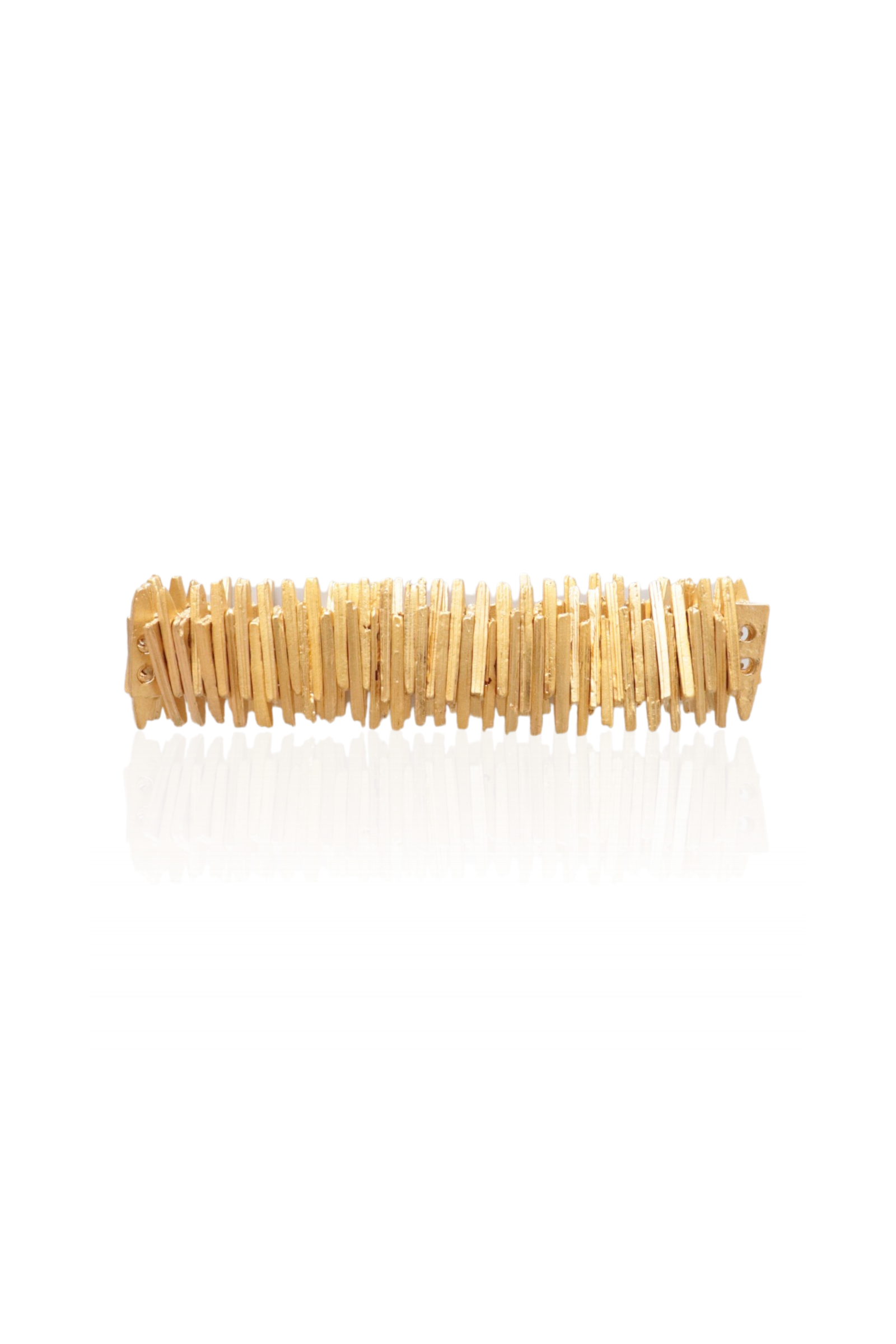 Gold-plated Stacked Bar Bracelet with asymmetrical design