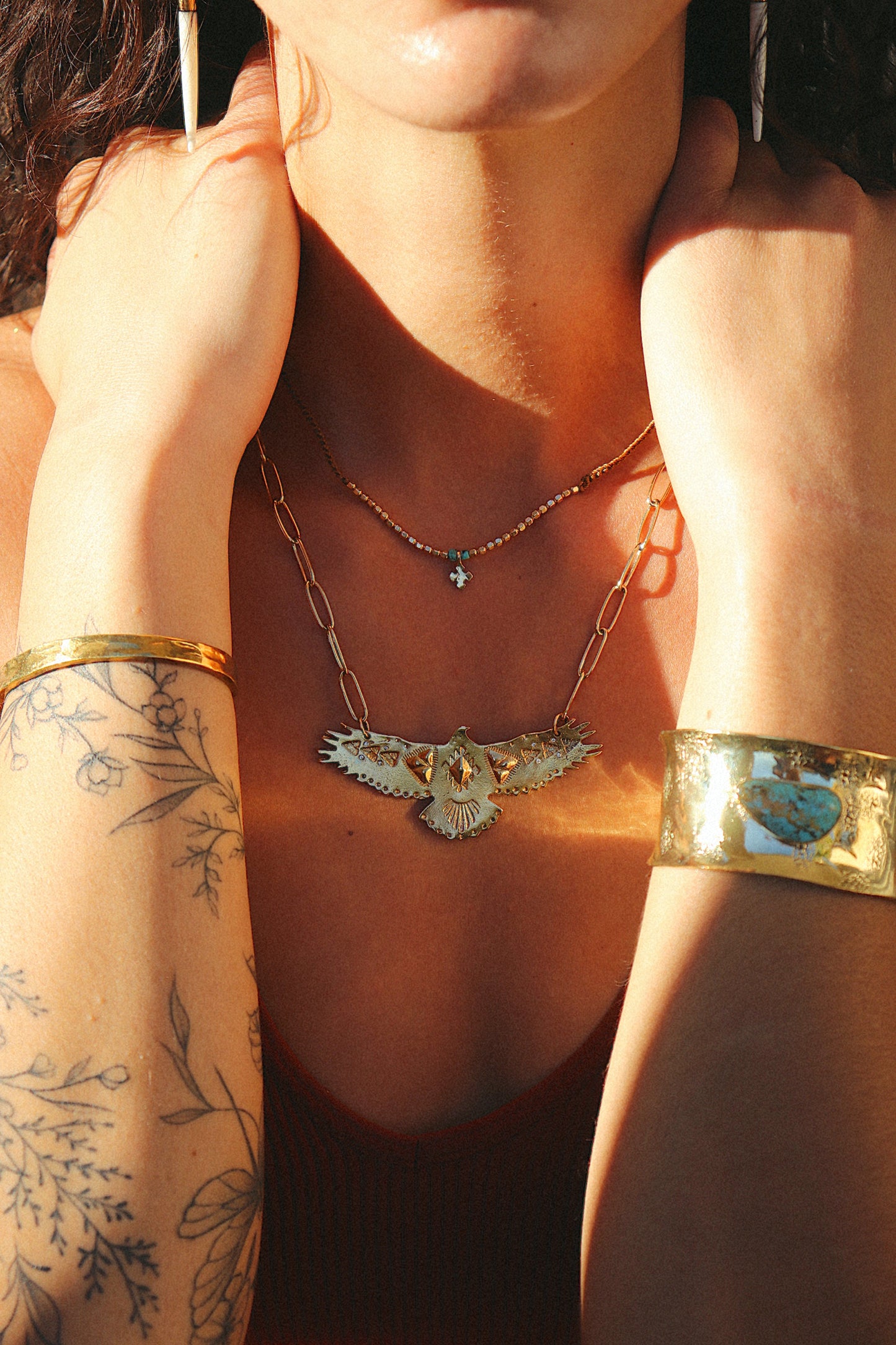 Gold Eagle Necklace