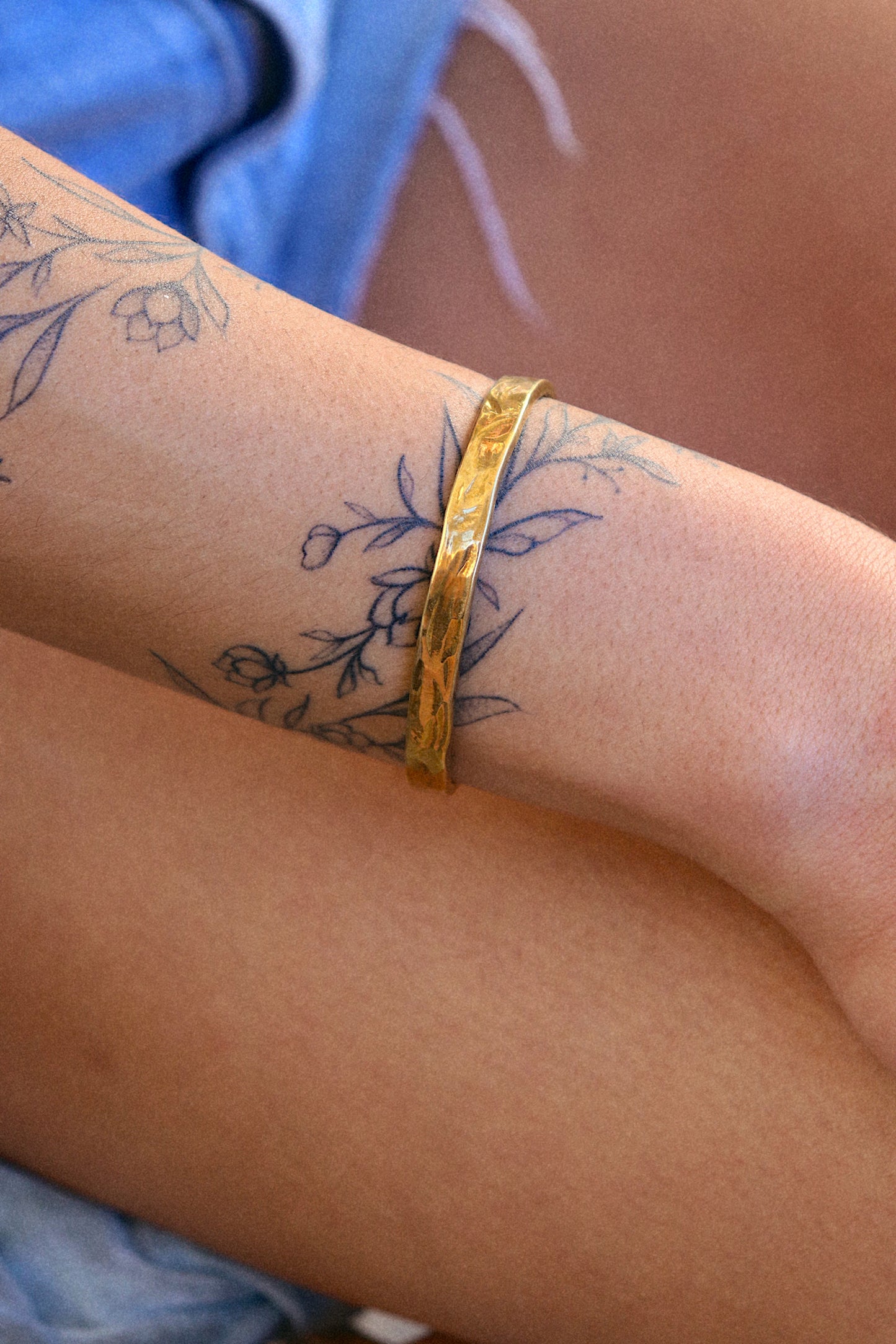 Hammered Simple Cuff Bracelet