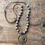 Native American Pearl and Leather Necklace